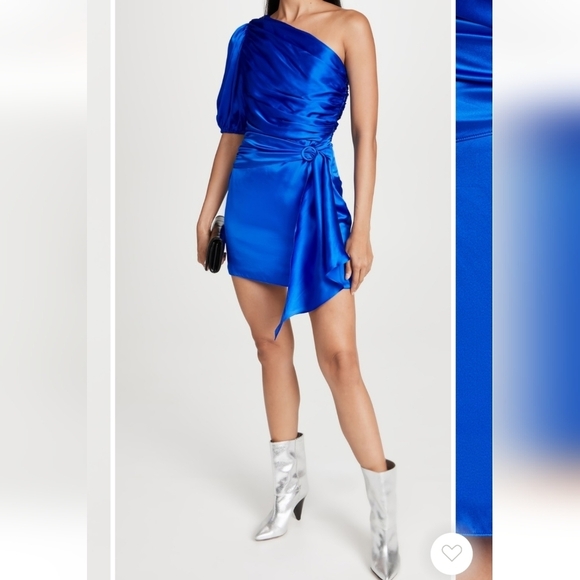 Amanda Uprichard Brown Sexy Silk Draped Dress NWOT Party Festive Holiday - Picture 9 of 13